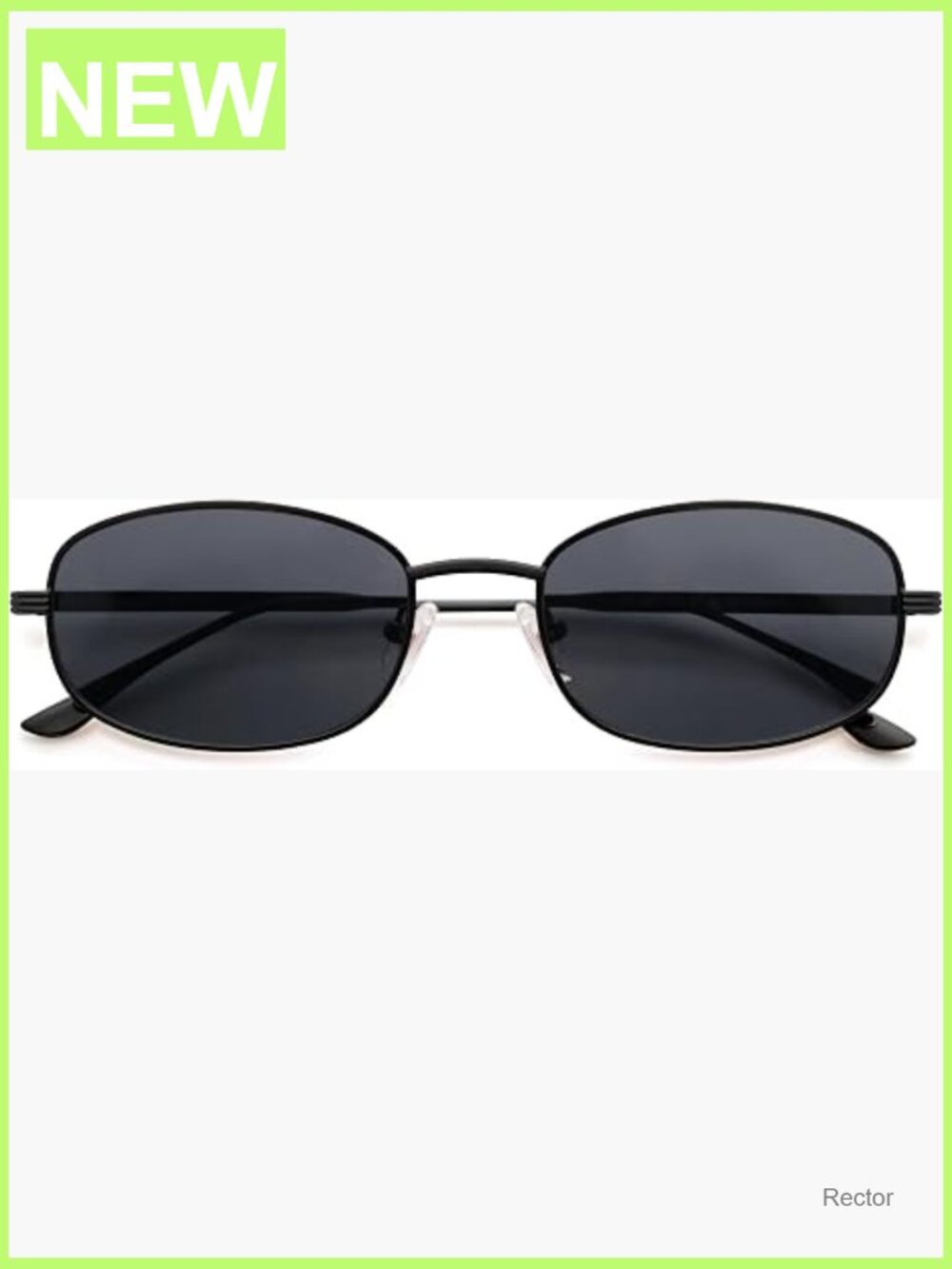 Retro Oval Sunglasses for Women Men Vintage 90s Rounded Rectangle Sunnies